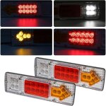 Feux arrire led 131 led super lumineux 12 - 24 v tanches clignotants feux de freinage universels pour ...