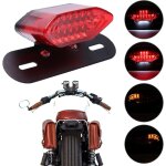 Feu arri�re de moto feu stop led feu stop int�gr� avec support de plaque d'immatriculation clignotant ...