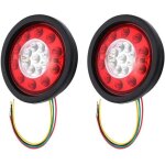 Feu arri�re remorque, feux stop arri�res, freinage, lampe, sph�rique, jaune et rouge, plastique noir, ...