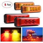 Feux de gabarit lat�raux avant et arri�re � 3 led de 3, 9 pouces pour remorque de camion, feux de gabarit ...