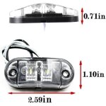 Feu de position lat�ral, 10pc feux de travail 12v �tanche voiture lampe externe avertissement feu arri�re ...