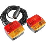 Feux remorque magn�tiques installation 7m c�ble 7 broches 12v feu arri�re de remorque avec marque de ...