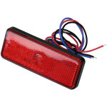 Feu stop arri�re � r�flecteur led rectangulaire universel pour moto, scooter et cyclomoteur, rouge