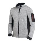 Fhb - veste en polaire tricote christoph taille l gris / noir 100 % pes