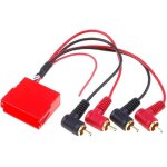 Fiches iso autoradio compatible avec audi alfa vw ap98 ampli origine mini iso + 2x2 rca