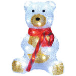 Figurine lumineuse led en acrylique - décoration de noël - modèle au choix nounours assis Figurine lumineuse led en acrylique - décoration de noël - modèle au choix nounours assis