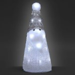 Figurine lumineuse led en acrylique - décoration de noël - modèle au choix père noël blanc Figurine lumineuse led en acrylique - décoration de noël - modèle au choix père noël blanc