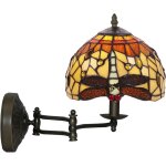 Fijalo - lampe de table tiffany moyenne � base hexagonale diam�tre 30 cm s�rie virginia