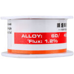Fil d'�tain � souder sn60 / 40 avec flux 1. 2% - 0. 6mm, bobine de 50g