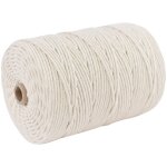 Fil de macram� 2 mm 200 m corde en coton fil de coton macram� naturel ficelle diy corde tress�e pour ...