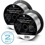 Stahlwerk fil fourr� set de 2 flux e71t - gs 0, 9 mm 1 kg rouleau de fil d100 mig mag