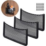 Filet rangement pour voiture 3 pcs, organisateurs rangement coffre 42 � 21 cm, multifonctionnel sac pocket ...
