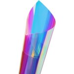 Film adh�sif holographique cam�l�on iris� pour fen�tre, autocollant d�coratif en verre pour artisanat, ...