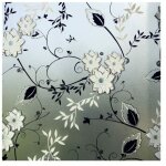 Film de confidentialit� pour fen�tre, film statique pour verre � motif floral, 50 x 200 cm