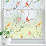 Film pour fen�tre sans adh�sif - anti regard, vitrail autocollant d�coratif opaque, anti - uv, pour fen�tres ...