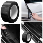 Film de protection universel pour seuil de porte de voiture, 5m autocollant fibre de carbone protecteur ...