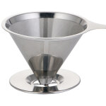 Filtre � caf� en acier inoxydable - filtre � caf� conique � �gouttement lent - filtre � caf� � double ...
