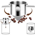 Filtre � caf� r�utilisable en acier inoxydable, porte - filtre � caf� pliable et portable, filtre double ...