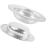 Filtre � �vier, 2pcs cr�pine filtre de vidange en acier inoxydable drains d?evier protecteurs d'�vacuation ...