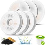 Filtre fontaine eau chat, pack de 6 filtres � triple action pour abreuvoir pour chat compatible avec ...