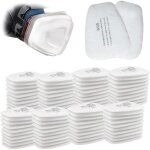 Filtres de rechange 5n11cn (lot de 80) ? anti - particules chimiques et vapeurs organiques ? pour masques ...
