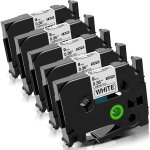 Fimax cassette compatible brother ptouch 1000 ruban tze - 221 tze221 tz - 221 9mm noir sur blanc lamin� ...