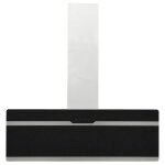 Hotte murale 90 cm acier et verre tremp noir - fimei