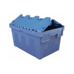 Bac navette polypropylene gerbable - emboitable - 50l bleu - 600x400x305