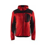 Blaklader - veste tricote  capuche t. 4xl - rouge / noir - 493021175699 - 4xl