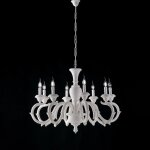 Bonetti illumina - fiorenza lustre shabby en bois blanc 8 lumi�res 125 d. 93 bl172 - 8 - bco