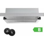 Firegas - hotte tiroir t�l�scopique 60 cm, 350 m� / h, recirculation ou �vacuation, 2 vitesses, avec ...