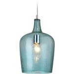 Firstlight products - firstlight glass - luminaire suspendu  1 dme en verre chrom, verre aqua, e27 ...