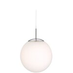 Firstlight products - firstlight globe - luminaire suspendu � 1 ampoule globe en acier bross�, verre ...