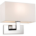 Firstlight products - firstlight raffles applique chrome avec abat - jour rectangle cr�me