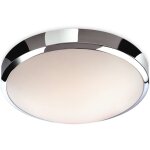 Firstlight products - firstlight toro - plafonnier affleurant de salle de bains de led chrome, diffuseur ...