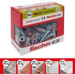 Fischer 544015 cheville avec vis pour murature pleines, perfor�es et cloison s�che, gris, 5 x 25 mm, ...