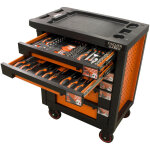 Fischer darex - servante d'atelier 6 tiroirs �quip�e 100 outils dans 6 modules