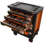 Fischer darex - servante d'atelier 6 tiroirs �quip�e 114 outils dans 9 modules