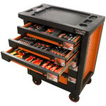 Fischer darex - servante d'atelier 6 tiroirs �quip�e 127 outils dans 9 modules