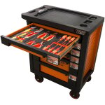 Fischer darex - servante d'atelier 6 tiroirs �quip�e 13 outils dans 3 modules