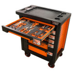 Fischer darex - servante d'atelier 6 tiroirs �quip�e 14 outils dans 3 modules