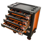 Fischer darex - servante d'atelier 6 tiroirs �quip�e 144 outils dans 12 modules