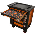 Fischer darex - servante d'atelier 6 tiroirs �quip�e 18 outils dans 3 modules