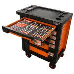Fischer darex - servante d'atelier 6 tiroirs �quip�e 30 outils dans 3 modules