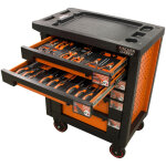 Fischer darex - servante d'atelier 6 tiroirs �quip�e 32 outils dans 6 modules