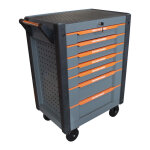 Fischer darex ? servante d'atelier roulante en acier 7 tiroirs ? capacit� 900 kg � l'arr�t ? dimensions ...