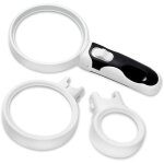Fishtec - loupe 3 en 1 - 3 grossissements 2, 5x , 5x, 162x - lumières led Fishtec - loupe 3 en 1 - 3 grossissements 2, 5x , 5x, 162x - lumières led