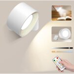 Fitags applique murale interieur, lampe de chevet chambre sans fil 10 niveaux de luminosit� 3 temp�ratures ...