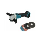 Fitags - meuleuse d'angle sans fil 125mm 18v 4 vitesses pour makita batterie + accessoires (machine seule) ...