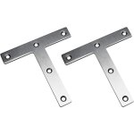 Fitags - pattes d'assemblage en forme de t, 120 x 120 mm supports de fixation droits plats, plaque de ...